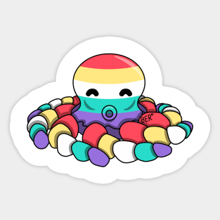 Sapphic (New) Pride Fidget Octopus Sticker